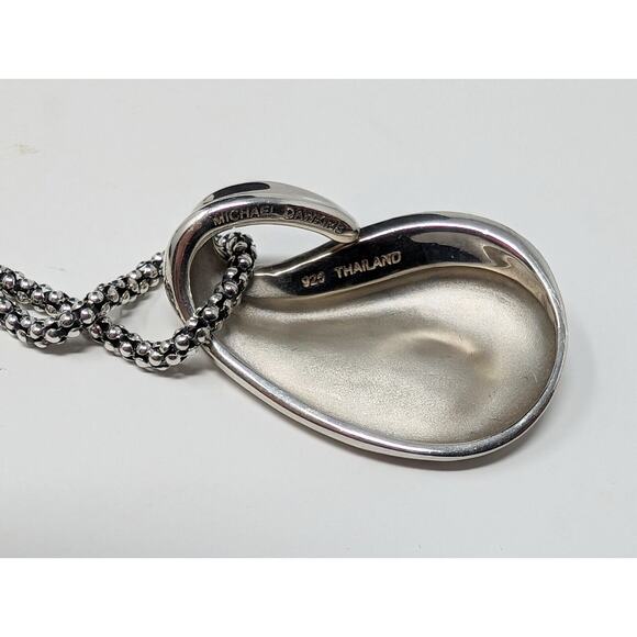 Michael Dawkins Starry Night Sterling Silver Teardrop Pendant Enhancer Necklace - Picture 10 of 10